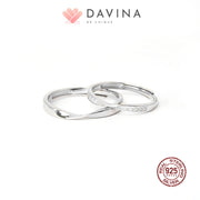 DAVINA Couple Alex Alexa Rings Silver Color S925