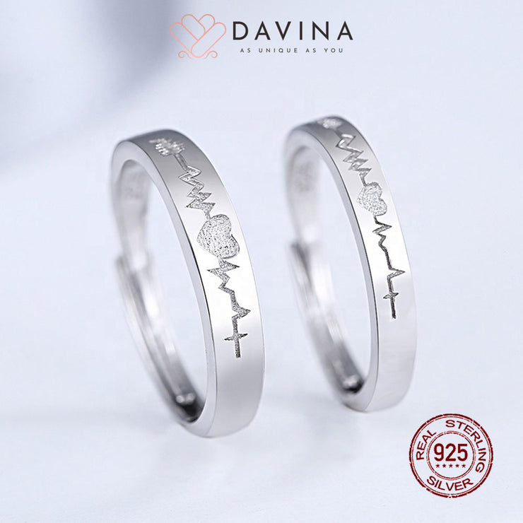 DAVINA Couple Kevin Keila  Rings Silver Color S925