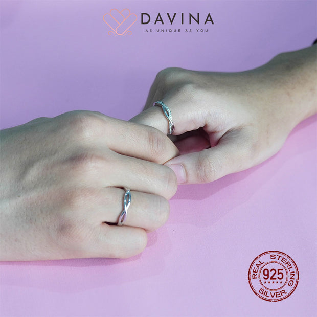 DAVINA Couple Sofyan Sierly Rings Silver Color S925