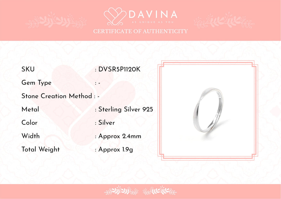 DAVINA Couple Alex Alexa Rings Sterling Silver 925