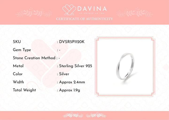 DAVINA Couple Alex Alexa Rings Sterling Silver 925