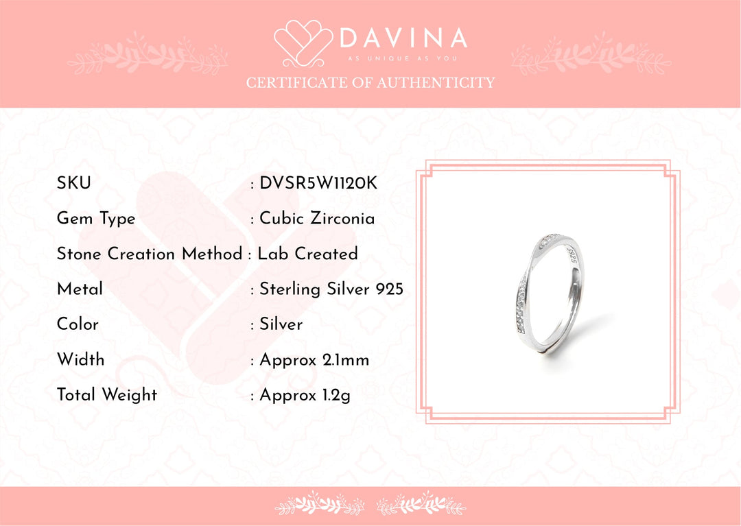 DAVINA Couple Alex Alexa Rings Sterling Silver 925