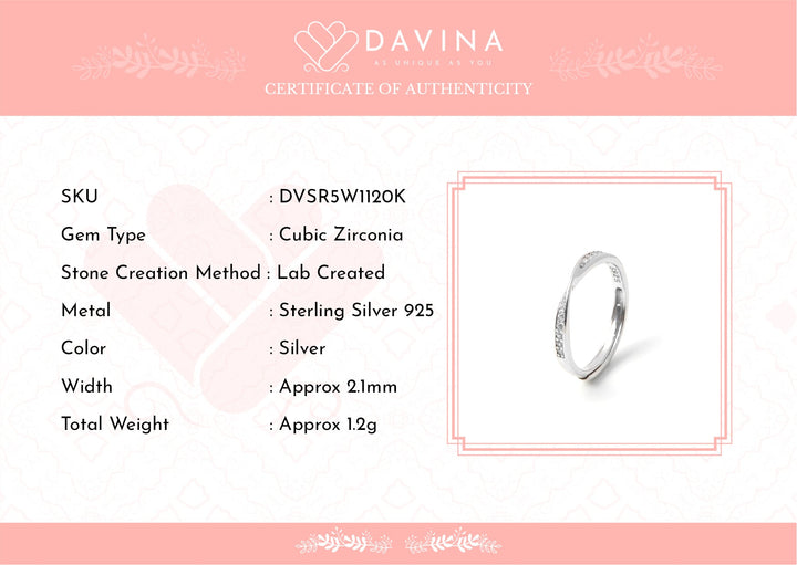 DAVINA Couple Alex Alexa Rings Sterling Silver 925