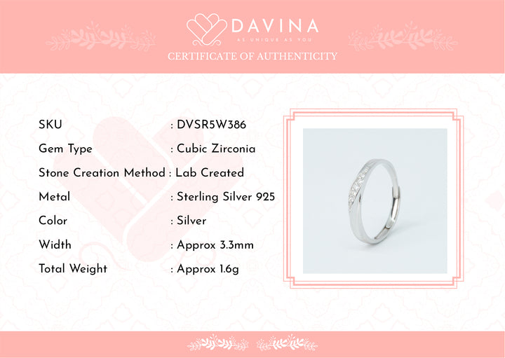 DAVINA Couple Evan Zeline Rings Sterling Silver 925