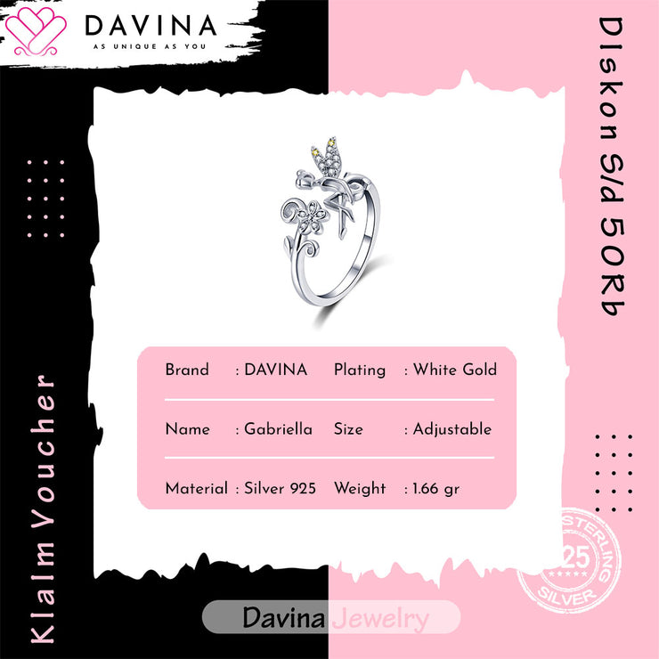 DAVINA Ladies Tinkerbell Ring Sterling Silver 925