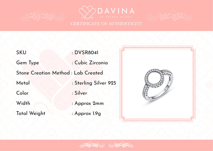 DAVINA Ladies Hailey Ring Sterling Silver 925