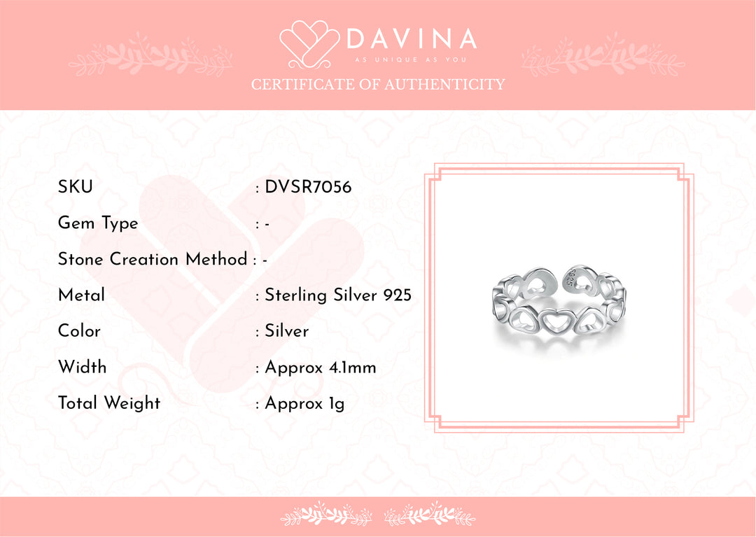 DAVINA Ladies Esther Ring Sterling Silver 925