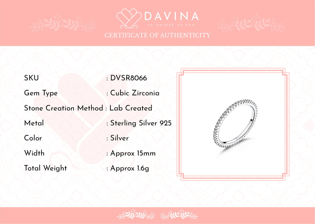 DAVINA Ladies Aubrey Ring Sterling Silver 925