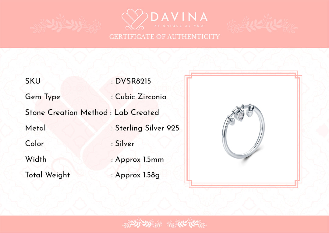 DAVINA Ladies Ariana Ring Sterling Silver 925