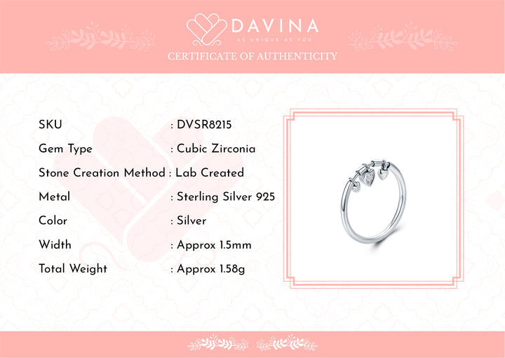 DAVINA Ladies Ariana Ring Sterling Silver 925