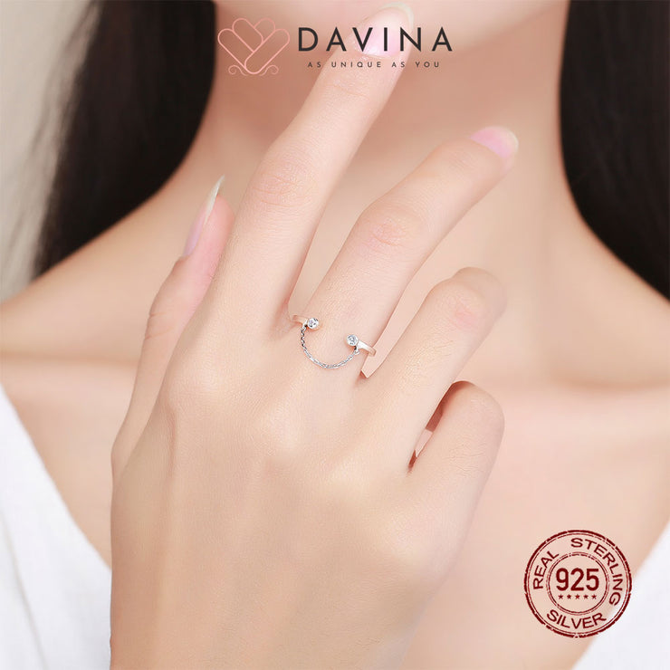 DAVINA Ladies Taylor Ring Sterling Silver 925