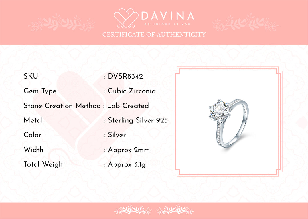 DAVINA Ladies Rita Ring Sterling Silver 925
