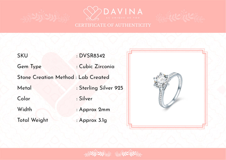 DAVINA Ladies Rita Ring Sterling Silver 925