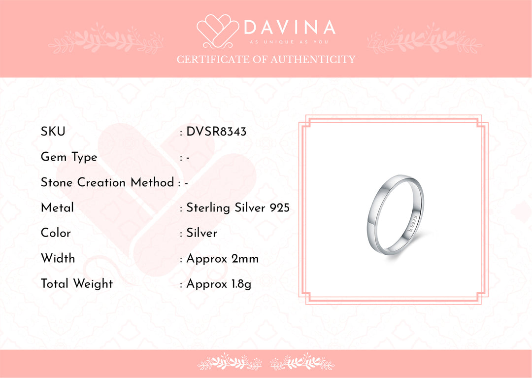 DAVINA Ladies Adeline Ring Sterling Silver 925