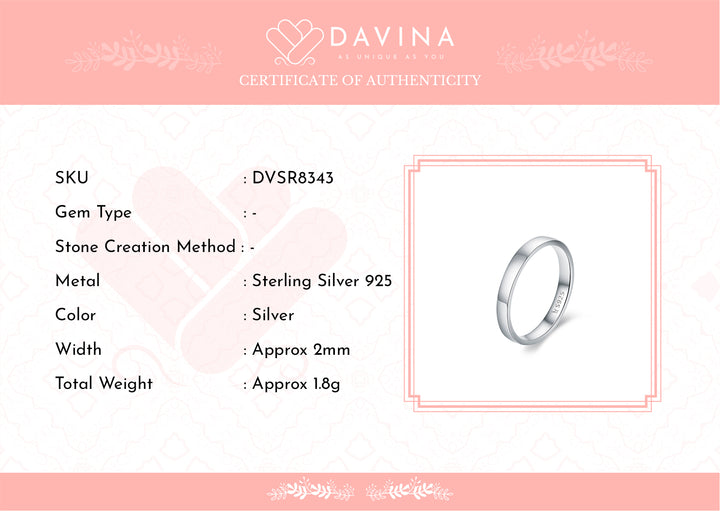 DAVINA Ladies Adeline Ring Sterling Silver 925