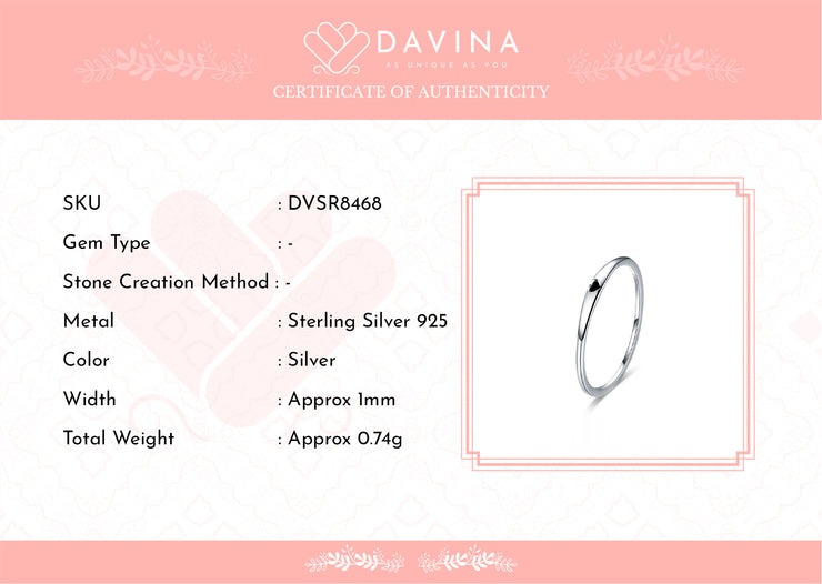 DAVINA Ladies Selena Ring Sterling Silver 925