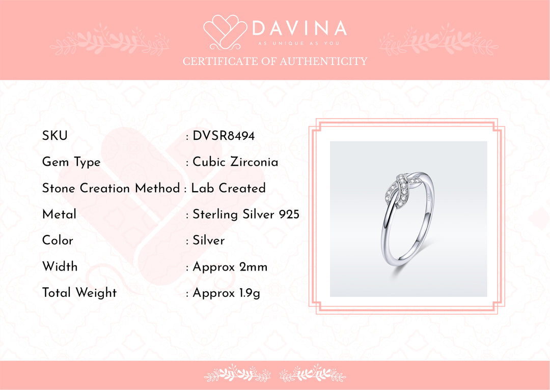 DAVINA Ladies Anne Ring Sterling Silver 925