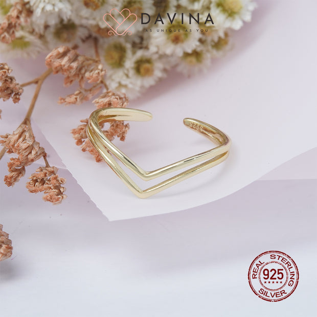 DAVINA Ladies Zya Ring Gold Color S925