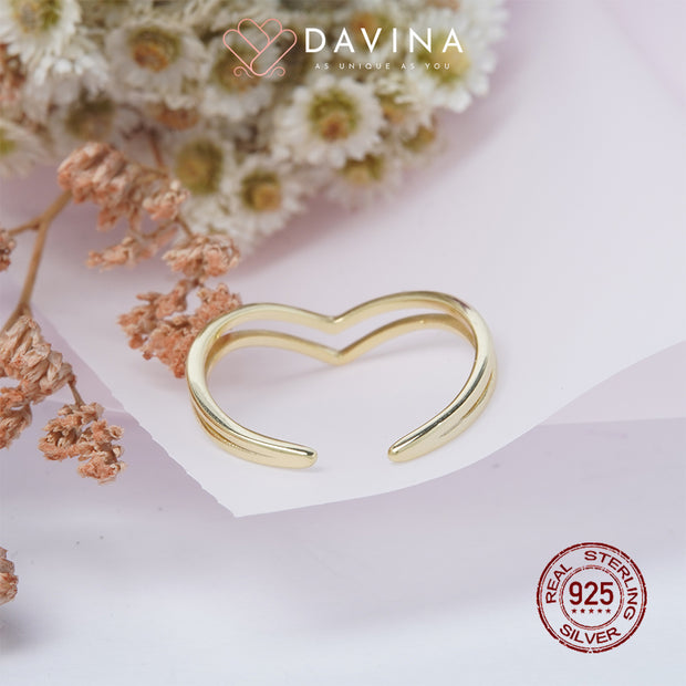 DAVINA Ladies Zya Ring Gold Color S925