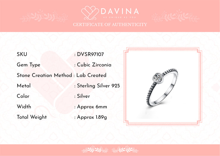 DAVINA Ladies Ella Ring Sterling Silver 925