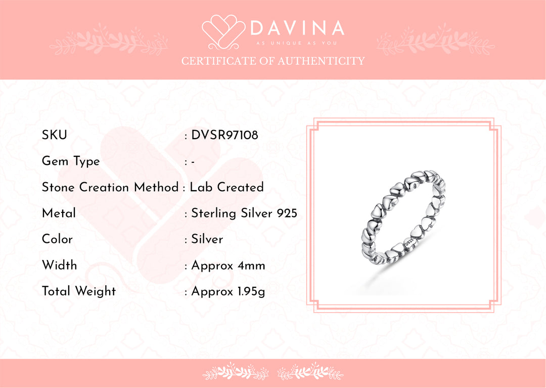 DAVINA Ladies Sofia Ring Sterling Silver 925