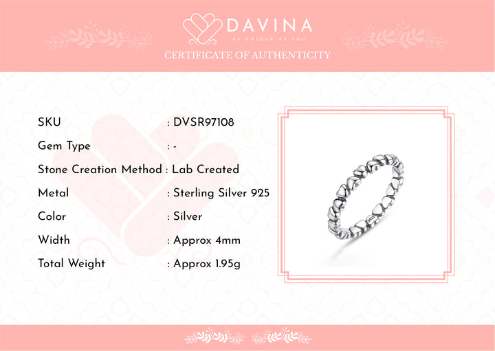 DAVINA Ladies Sofia Ring Sterling Silver 925