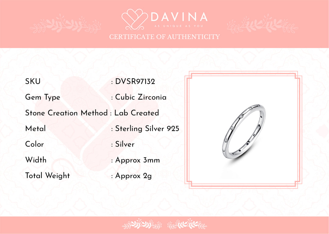 DAVINA Ladies Mia Ring Sterling Silver 925