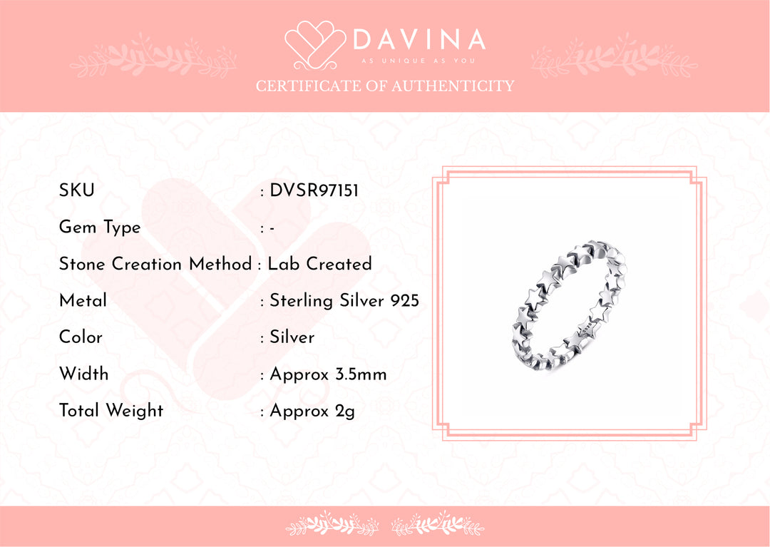 DAVINA Ladies Star Ring Sterling Silver 925