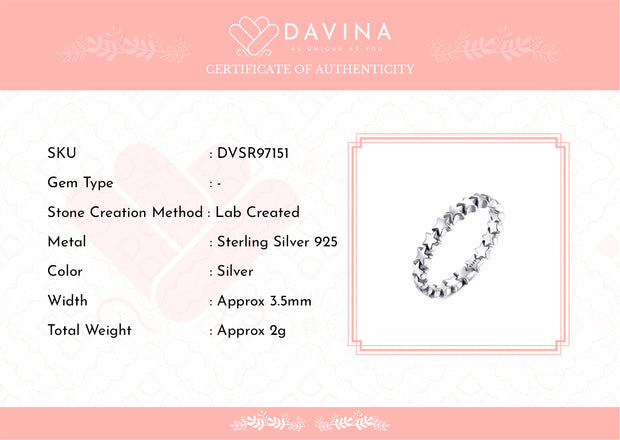 DAVINA Ladies Star Ring Sterling Silver 925