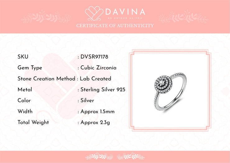 DAVINA Ladies Fiona Ring Sterling Silver 925