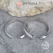 DAVINA Couple Fandy Fanny Rings Silver Color S925