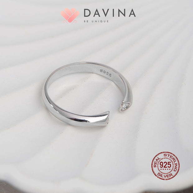 DAVINA Couple Fandy Fanny Rings Silver Color S925