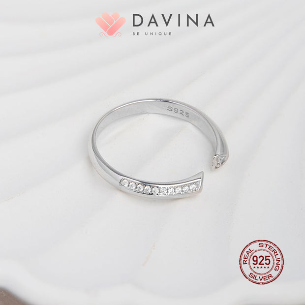 DAVINA Couple Fandy Fanny Rings Silver Color S925