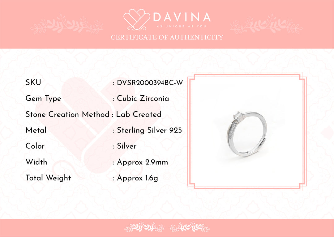 DAVINA Couple Prince Belle Rings Sterling Silver 925