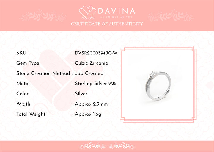 DAVINA Couple Prince Belle Rings Sterling Silver 925