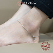 DAVINA Ladies Ellen Anklet Silver Color S925