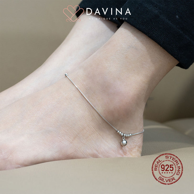 DAVINA Ladies Ellen Anklet Silver Color S925