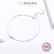 DAVINA Ladies Deanna Anklet Silver Color S925