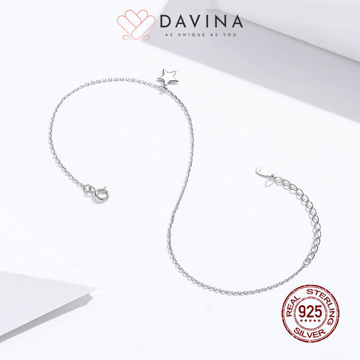 DAVINA Ladies Amanda Anklet Sterling Silver 925