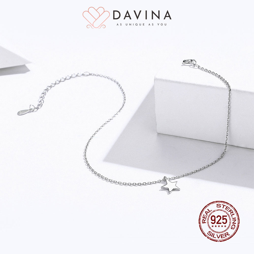 DAVINA Ladies Amanda Anklet Sterling Silver 925