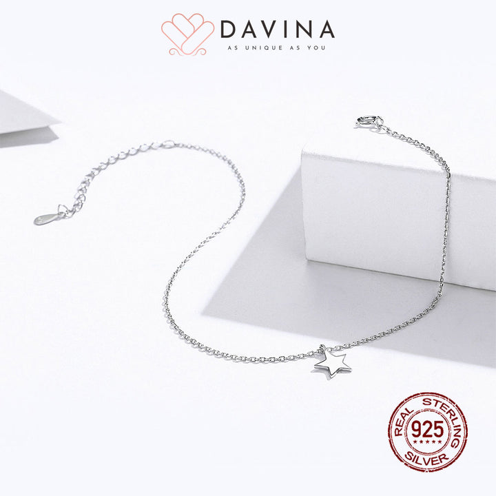 DAVINA Ladies Amanda Anklet Sterling Silver 925