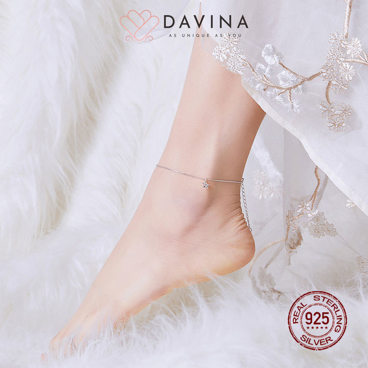 DAVINA Ladies Amanda Anklet Sterling Silver 925