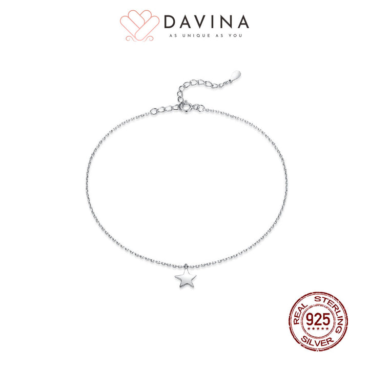 DAVINA Ladies Amanda Anklet Sterling Silver 925