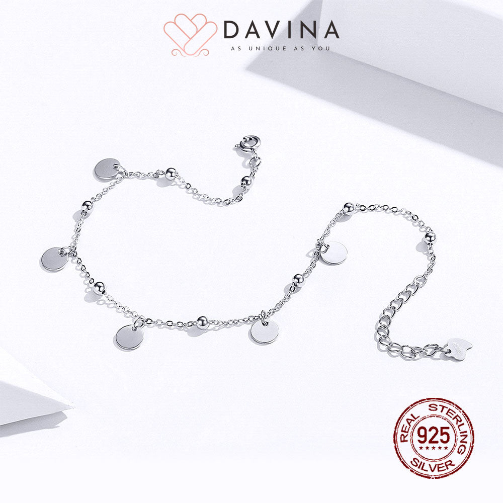 DAVINA Ladies Adalyn Anklet Sterling Silver 925