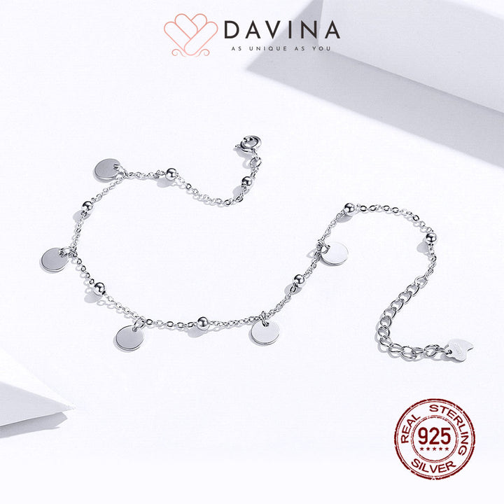 DAVINA Ladies Adalyn Anklet Sterling Silver 925