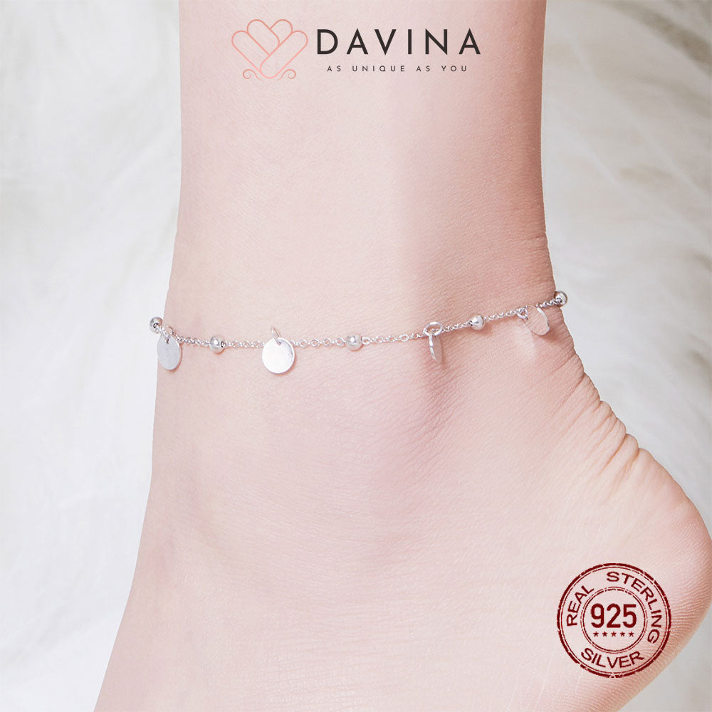 DAVINA Ladies Adalyn Anklet Sterling Silver 925