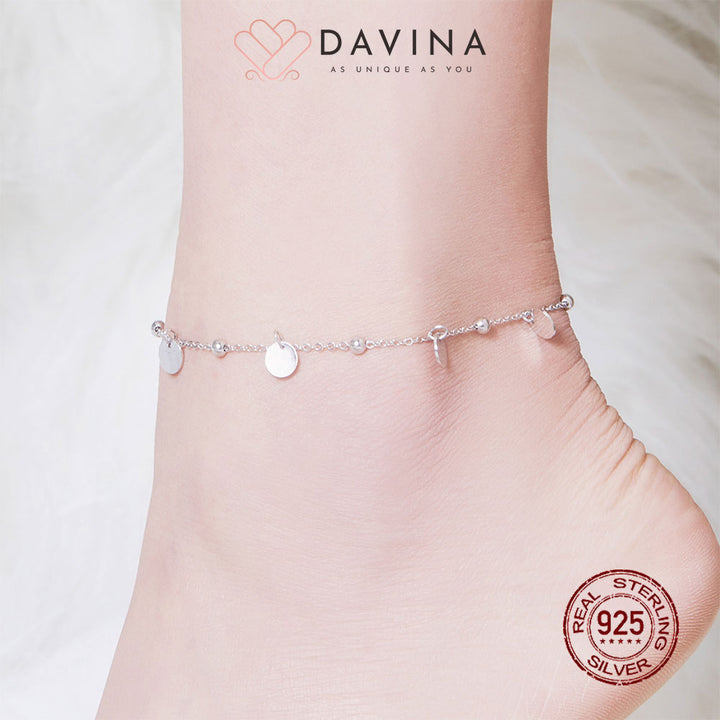 DAVINA Ladies Adalyn Anklet Sterling Silver 925