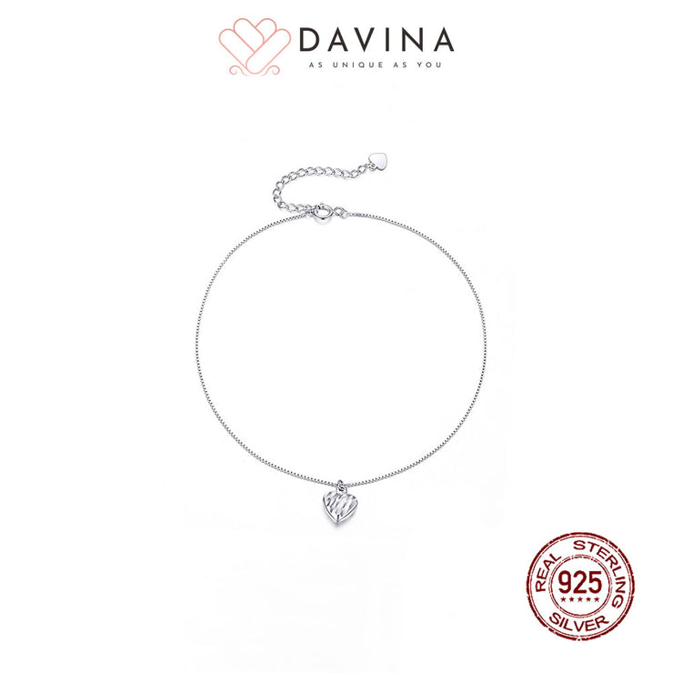 DAVINA Ladies Della Anklet Silver Color S925