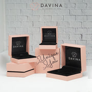 DAVINA Ladies Cloverine Black Necklace Rose Gold Color S925