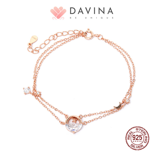 DAVINA Ladies Ginella Bracelet Rose Gold Color S925